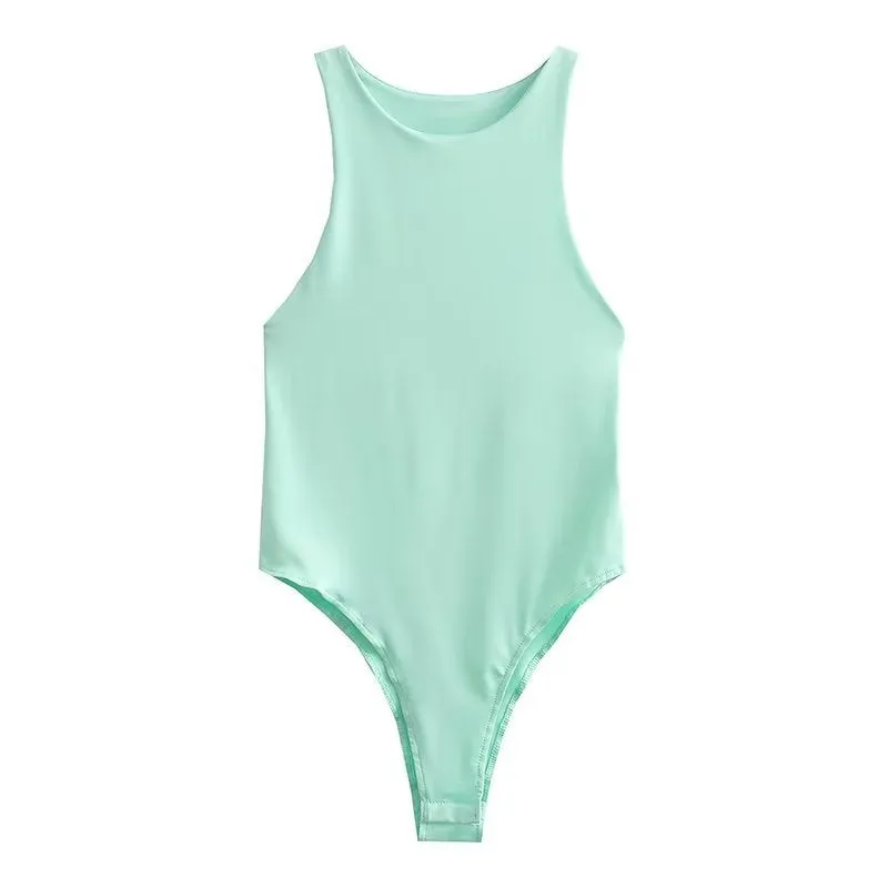 Znbbw 2024 New Ins Style Sexy Tight-Fitting Vest Women's Sleeveless Jumpsuit Trend - Image 2