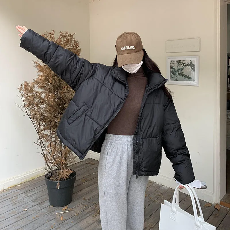 Year's Popular Hot Style Short Down Cotton Clothes Women Small 2024 Winter Korean Version Bread Clothes Cotton Coat - Image 4