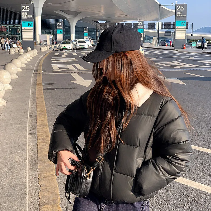 Short Small Add Thick Cotton Clothing Female 2024 Winter New Versatile Show Thin Stand Collar Bread Coat - Image 2