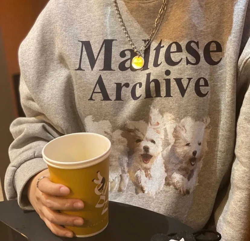 Simple Letter Printed Round-Neck Long-Sleeved Hoodie For Women In Autumn And Winter - Image 4