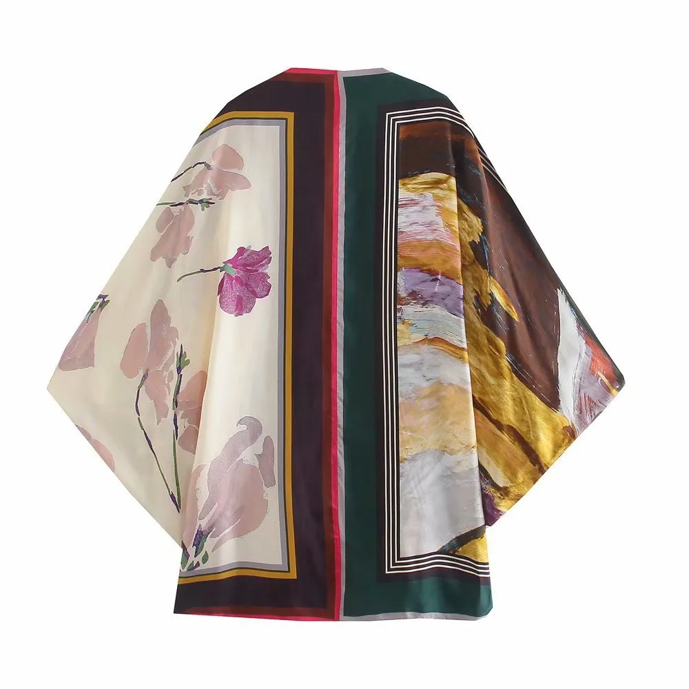 Znbbw And Summer New Color Printing And Clothing Bat Sleeve Coat Sunscreen Coat Women's Coat 36127961 - Image 5