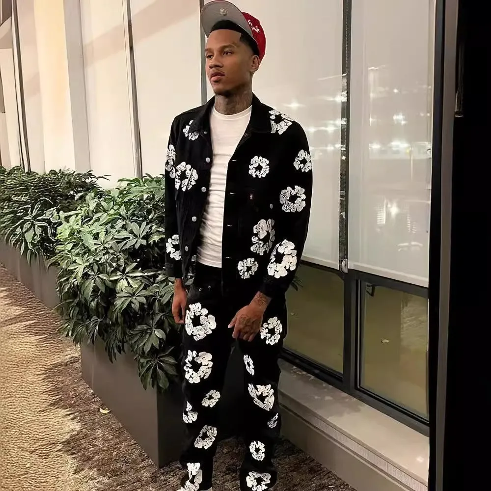 Znbbw Chaochao Kapok Retro Water Washed Loose Straight Tube Casual Men's Jeans - Image 5