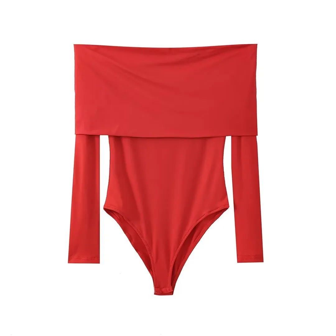 Znbbw New Tricolor Shoulder-Length Long-Sleeved Jumpsuit 3905159