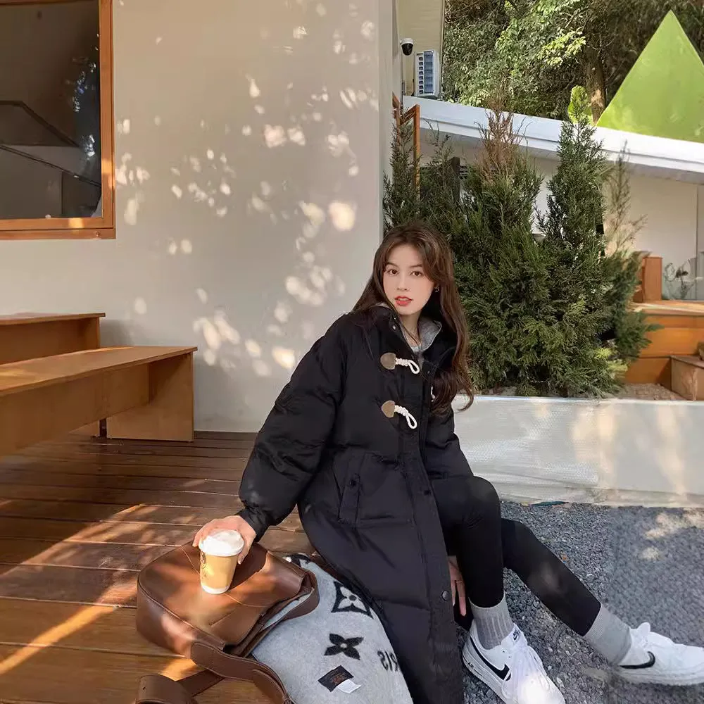 2024 New Korean Version Loose Medium And Long Cotton-Padded Jacket Winter Jacket - Image 2