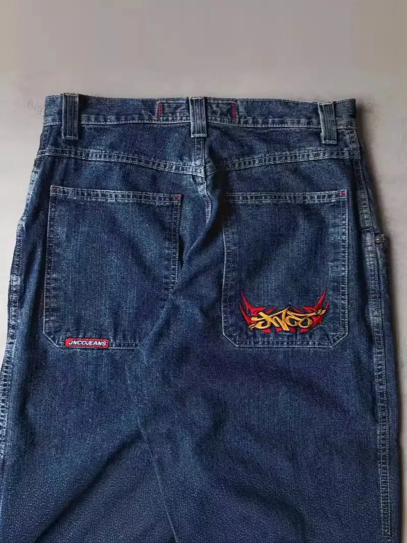 Znbbw Baggy Jeans JNCO Hip-Hop Street Clothing Vintage Harajuku High-Waist Wide-Leg Jeans - Image 10