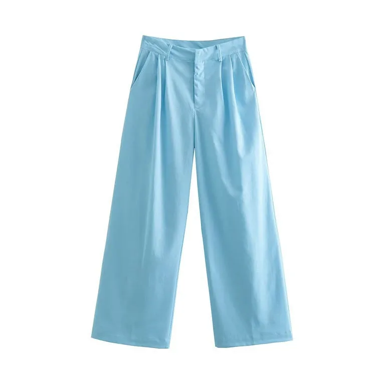 Znbbw Women's Fashion Sleeveless Solid Color Vest 4432724 Trousers 4432424 Casual Suit Women