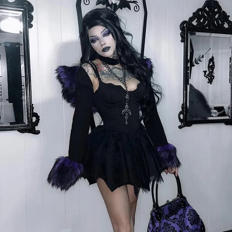 Znbbw Autumn New Dark Style Slim, Irregular White Girdle, Waistband, Halter Skirt, Women's Dress - Image 5