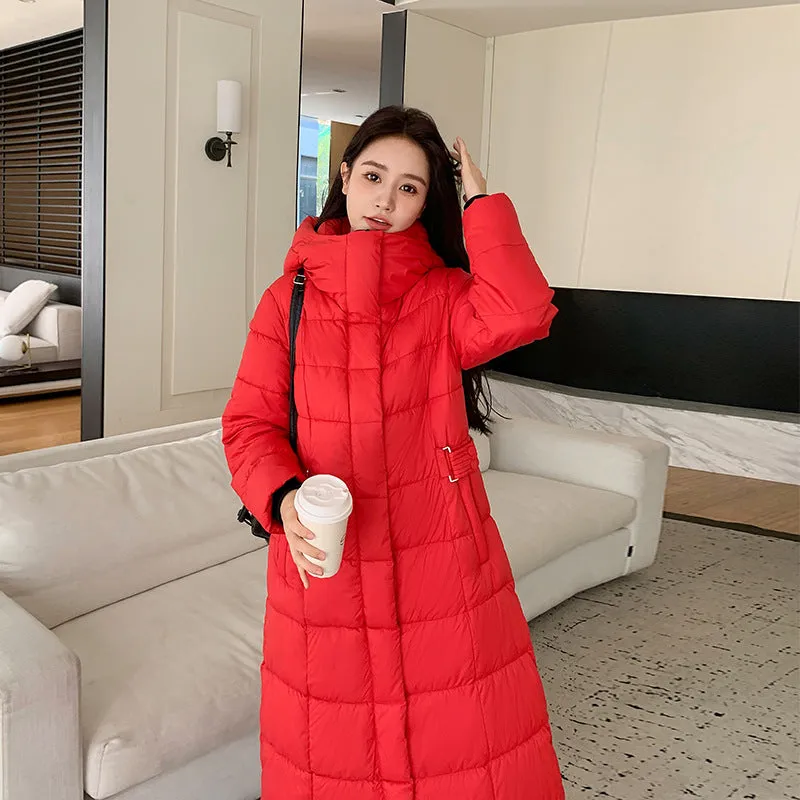 Long Standing Collar Down Cotton Padded Jacket Female 2024 Autumn Winter New Loose Korean Version Show Thin All-Match Coat - Image 6