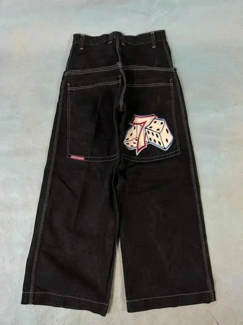 Znbbw Year's Popular Style JNCO Graphics Jeans Y2K Hip-Hop Loose Jeans For Men And Women Harajuku - Image 20