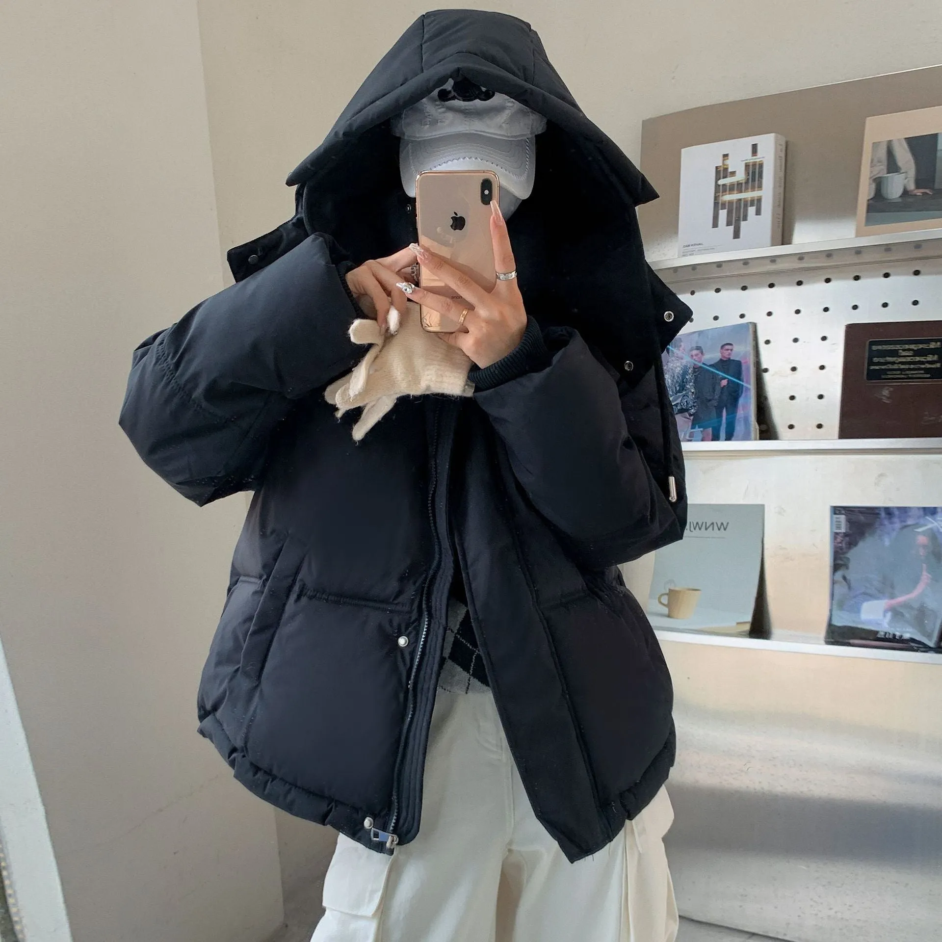 Cotton-Padded Jacket Women 2024 New Style Cotton-Padded Jacket Coat Winter Korean Version Of Loose Bread Clothes Small Cotton-Padded Clothes Thickened - Image 3