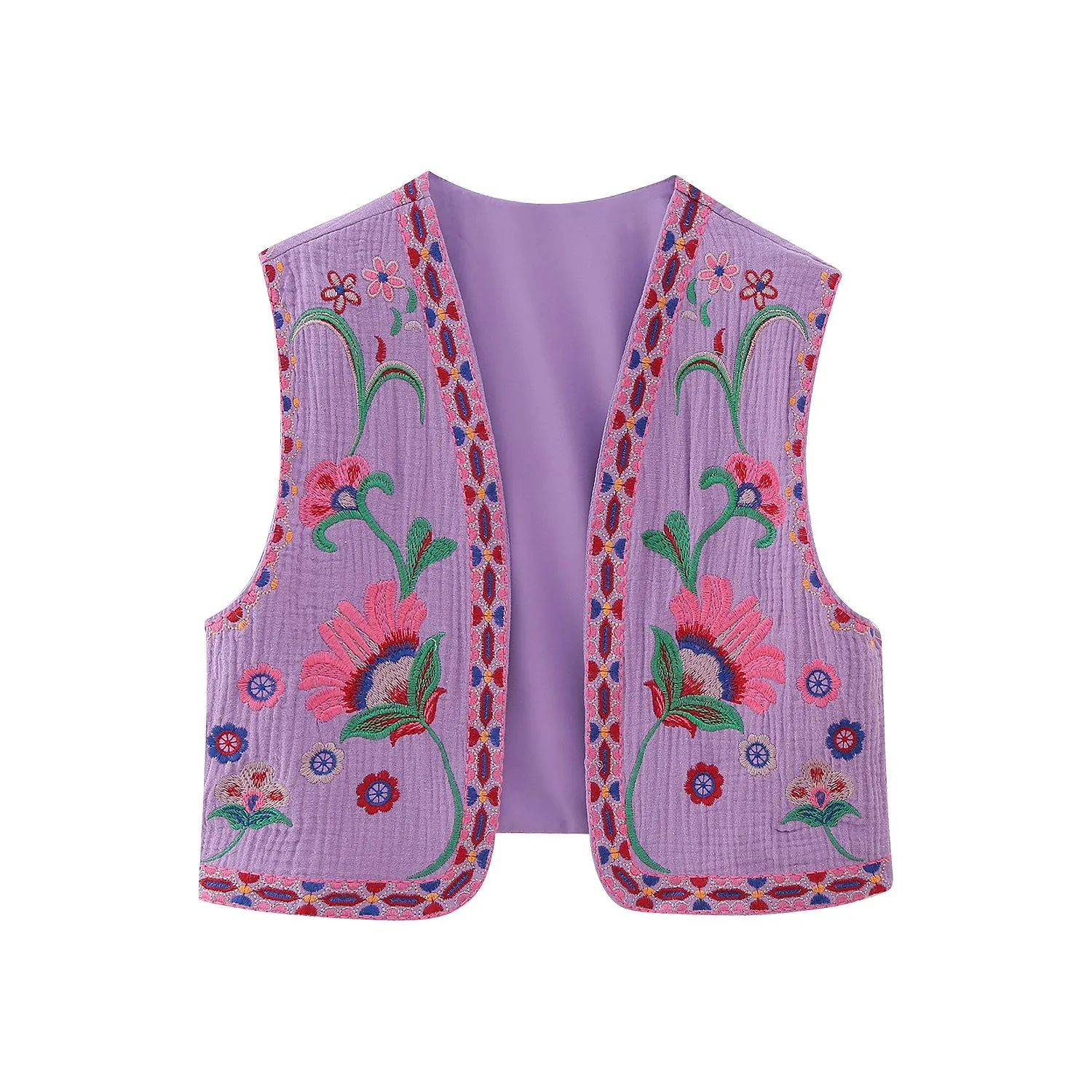 Znbbw New Embroidery Cardigan Fashion Vest 6895023 - Image 9