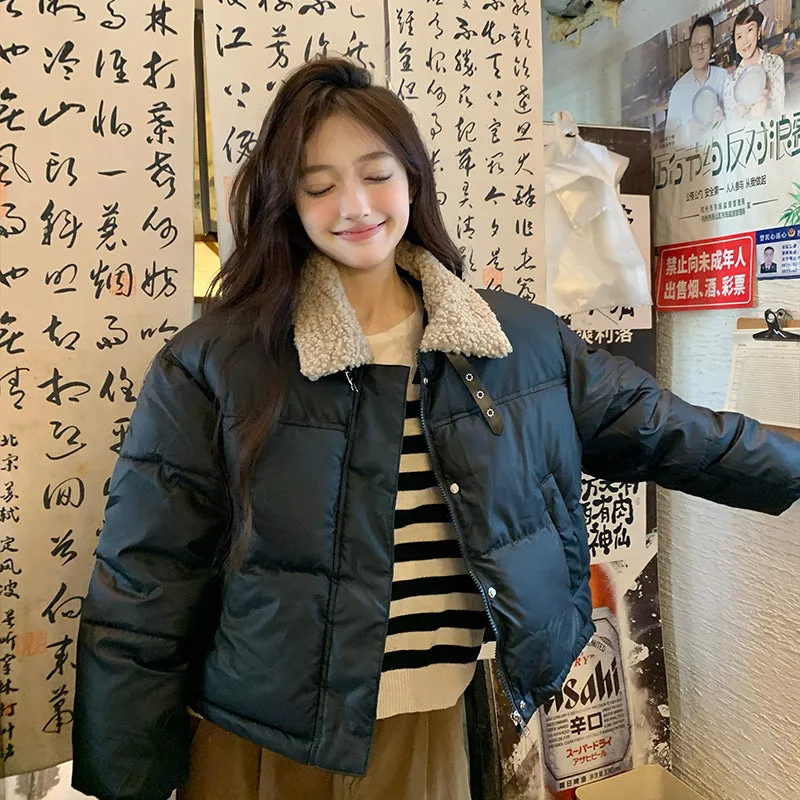 Year's Popular Hot Style Winter Coat Female Retro Stitching Down Cotton-Padded Jacket Small Short Cotton-Padded Jacket Jacket Tide - Image 3