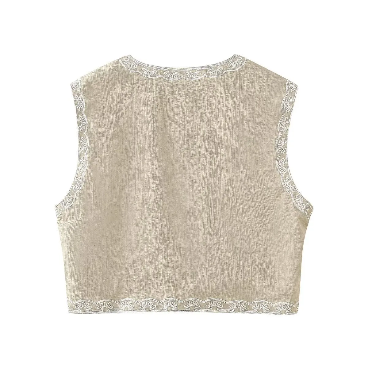 Znbbw New V-Collar Leisure Embroidered Vest 6895023