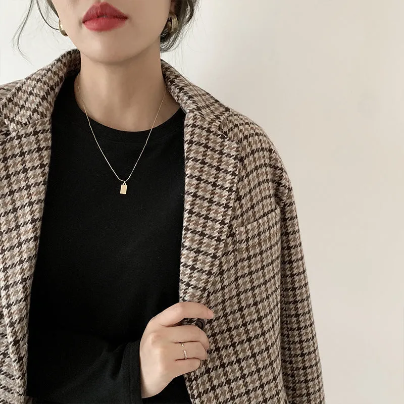 Znbbw Velvet Black Bottomed Shirt For Women To Wear A New Korean Version Of Foreign Style Round Collar Slim Long-Sleeved Sanded Wool Warm Blouse In Autumn And Winter - Image 9