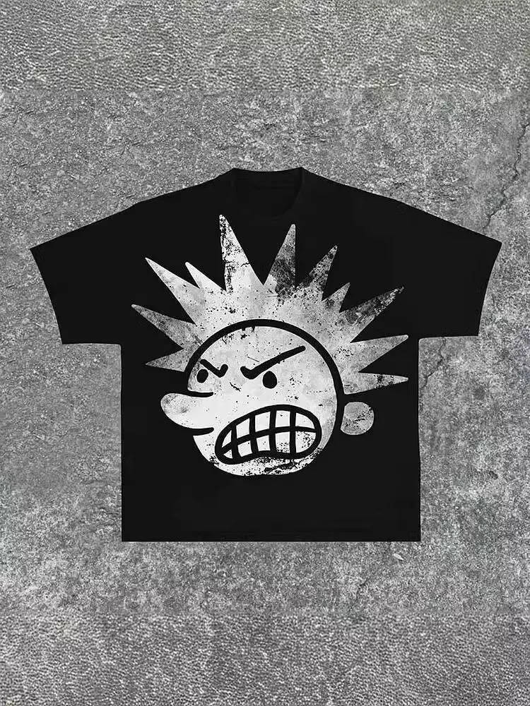 Znbbw Wear Y2K Clothing T-Shirt Men's And Women's Hip-Hop Cartoon Printed T-Shirt Gothic Super Cotton Short Sleeves - Image 10