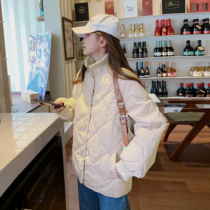 Version Of The New 2024 Short Down Cotton Clothes Women Thickened Warm Simple Versatile Style Jacket Tide - Image 3