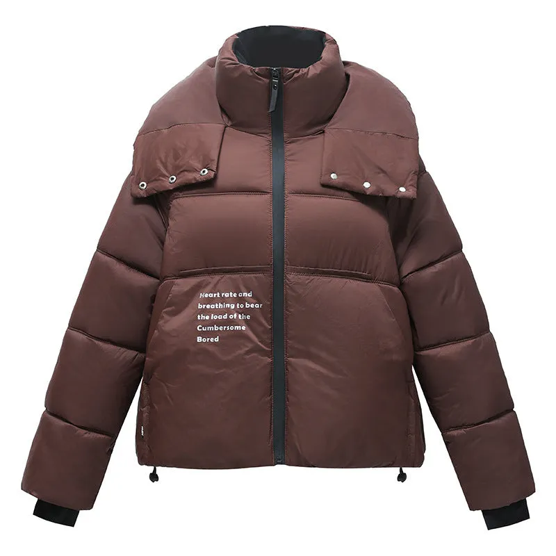 Goods Short Cotton-Padded Clothes Female 2024 New Winter Thickened Hood High-End Foreign Style Advanced Sense Super Good-Looking Coat - Image 2