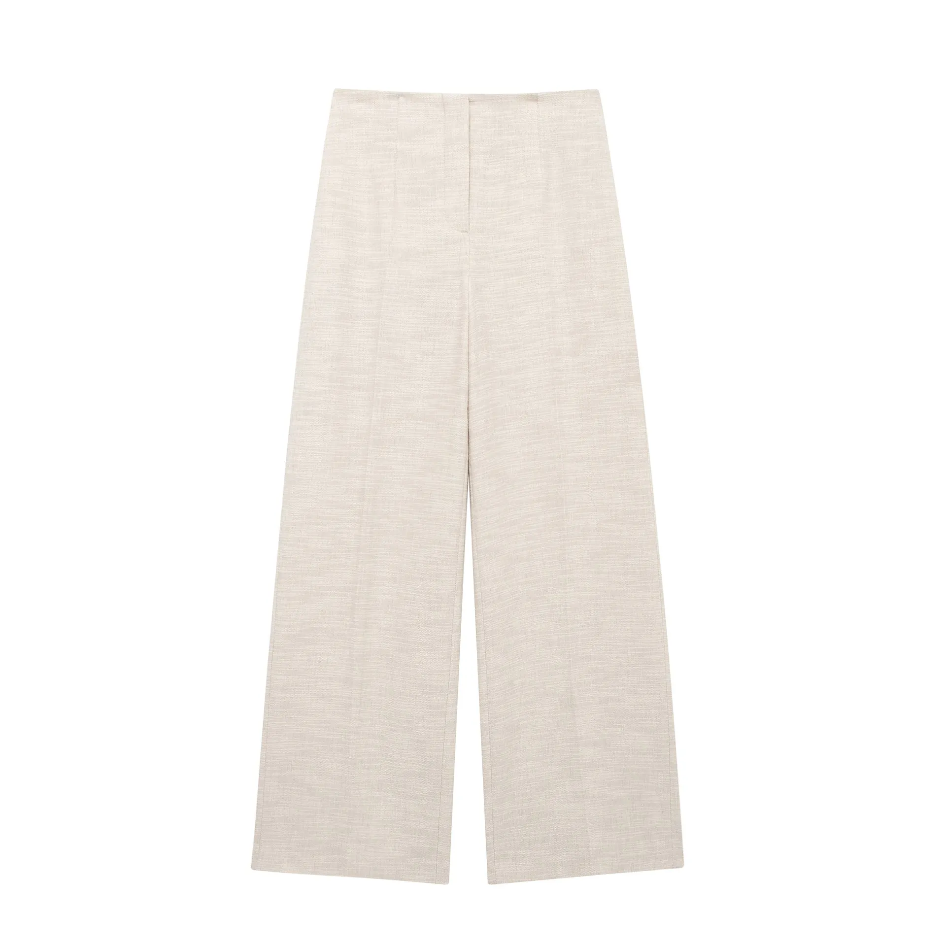 Znbbw New Side Split Shoulder Blouse 8202451 High Waist Wide Leg Pants 8199151