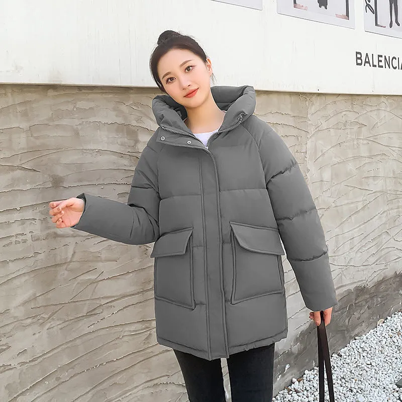 Bread Clothes In The Long Down Cotton-Padded Clothes For Women In 2024 New Tide Winter Coat Thick Cotton-Padded Jacket - Image 8