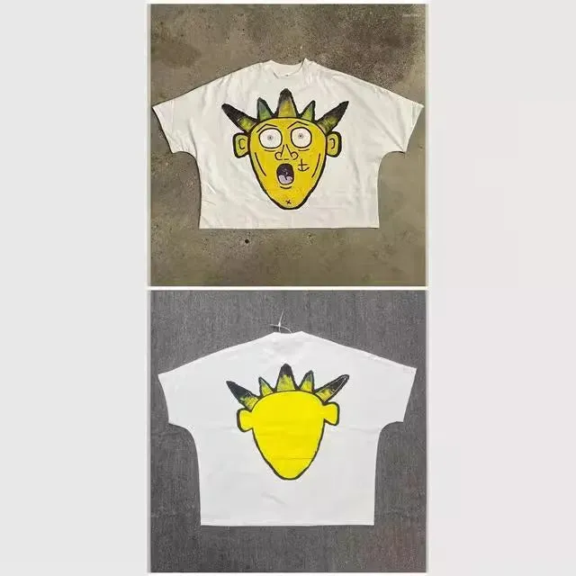 Znbbw Street Cartoon Long Printed Short-Sleeved Y2K Summer Casual Loose Couple Shirt - Image 12