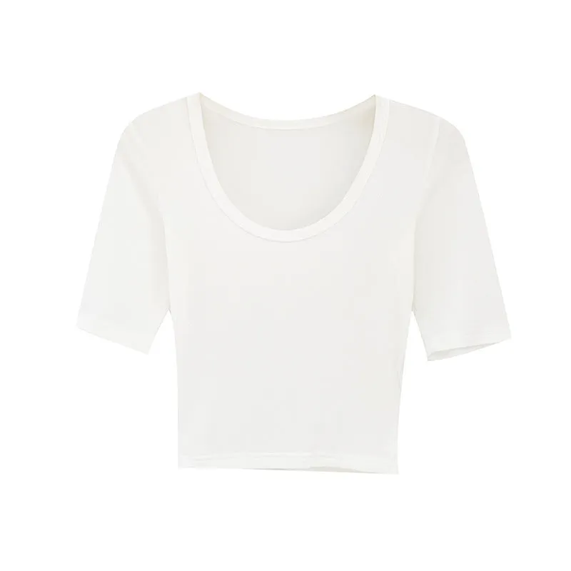 White Thin Half-Sleeved T-Shirt Women's Summer 2024 New Fashion Style Design Minority Lazy And Relaxed Jacket - Image 3