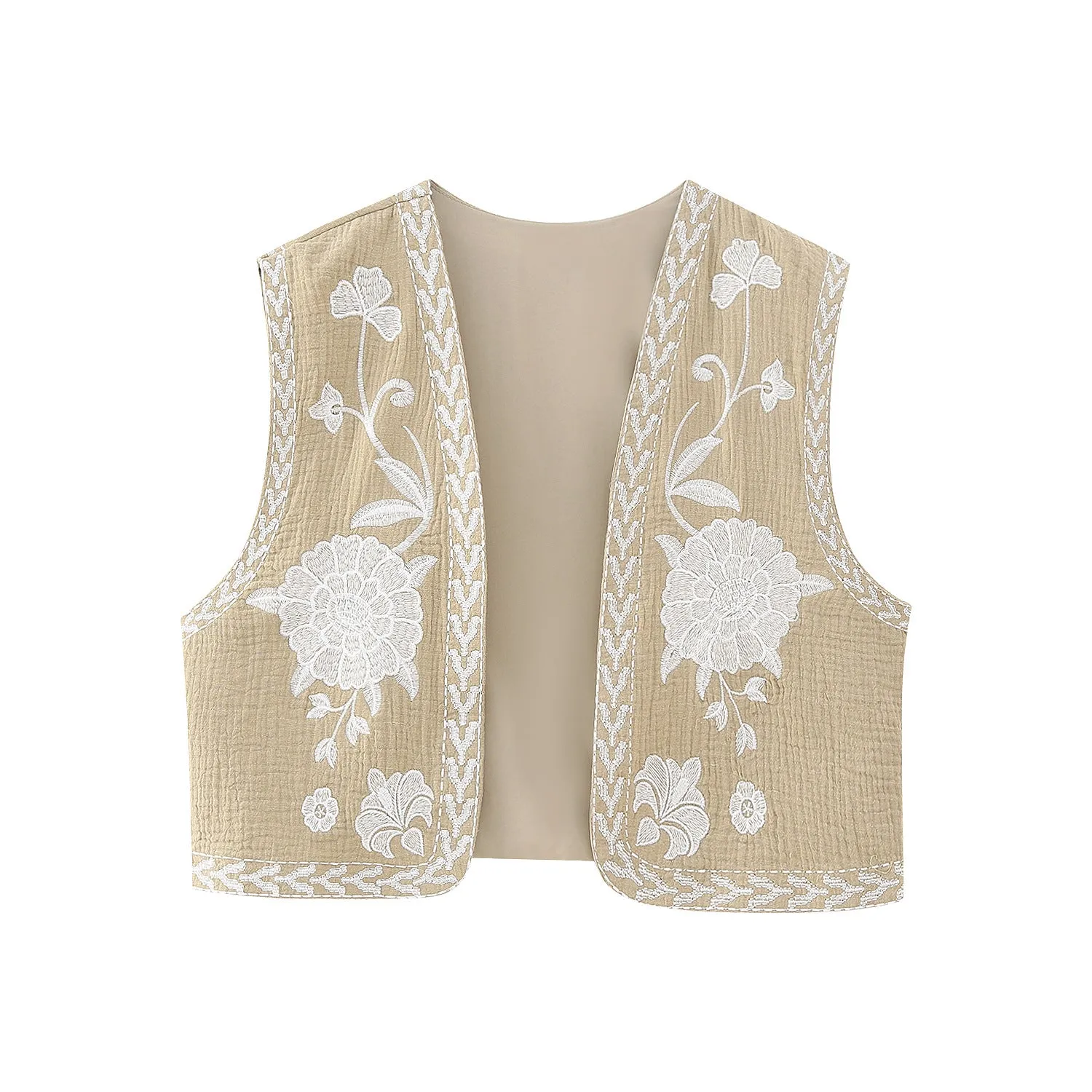 Znbbw New Embroidery Cardigan Fashion Vest 6895023 - Image 2