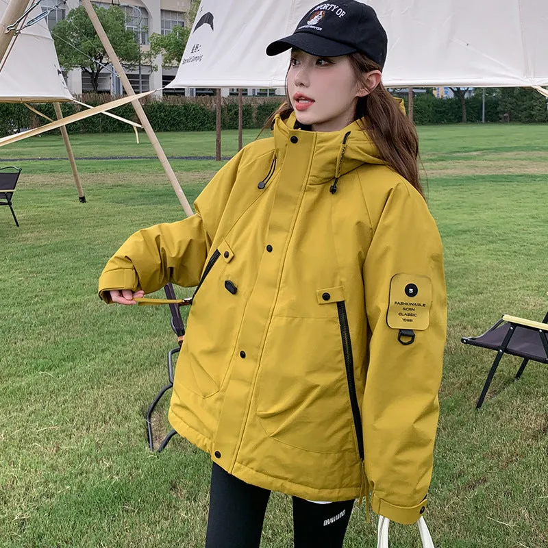 Warm Outdoor Assault Jacket And Cotton Coat Female 2024 New Autumn And Winter Cotton-Padded Jacket Couples Work Clothes Cotton-Padded Clothes - Image 4