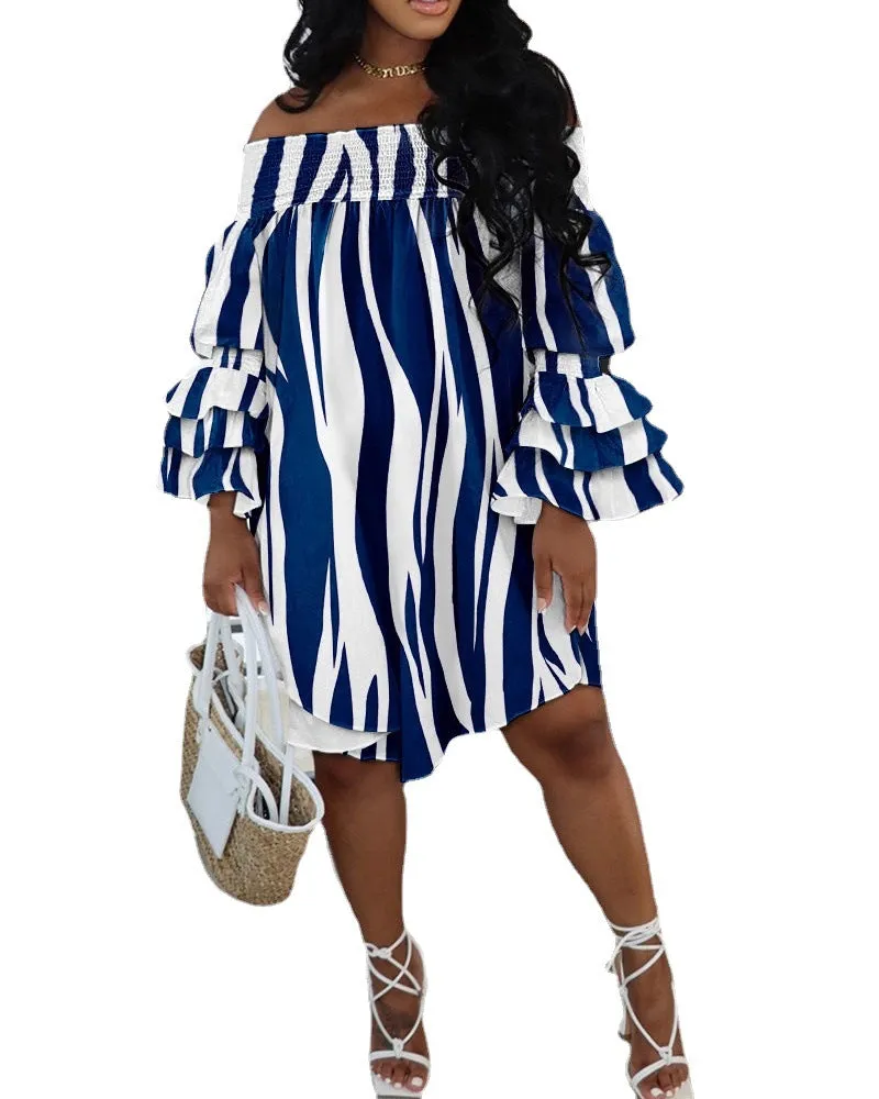 Znbbw Word "Sexy Fashion" In Z7105 Independent Station Holds The Printed Dress On The Shoulder. - Image 5