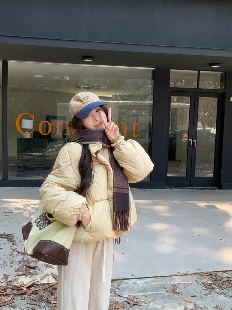 Clothes Women's Short East Gate Korean Version 2024 Winter New Loose Senior Sense Small Add Thick Bread Clothes - Image 10