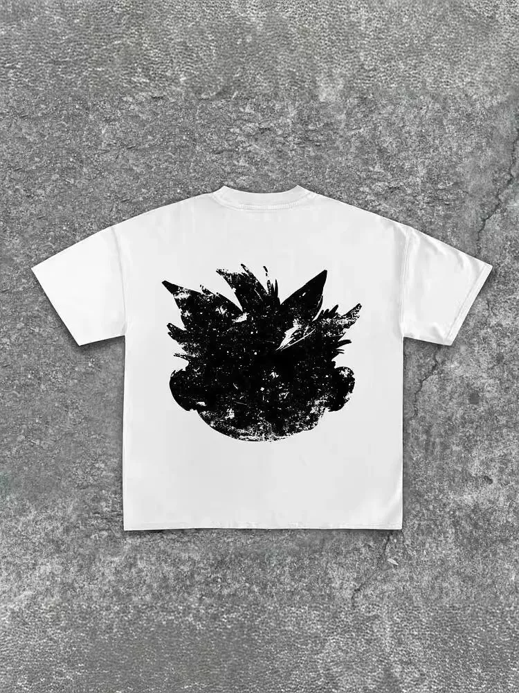 Znbbw Wear Y2K Clothing T-Shirt Men's And Women's Hip-Hop Cartoon Printed T-Shirt Gothic Super Cotton Short Sleeves - Image 8