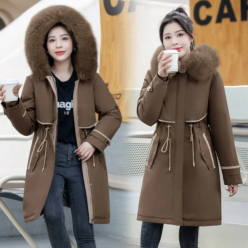 To Overcome The 2024 New Female Winter Down Cotton-Padded Jacket Waist And Thick Large Size Liner Can Be Dismantled Cotton-Padded Jacket Coat - Image 2