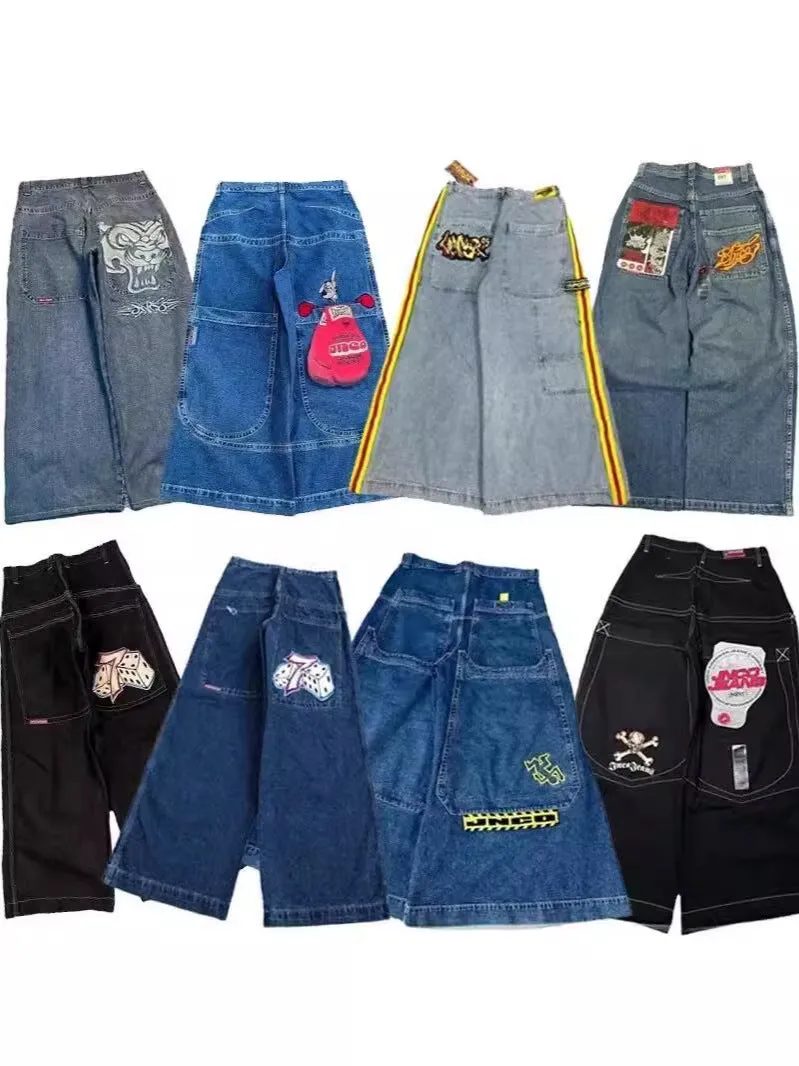 Znbbw Year's Popular Style JNCO Graphics Jeans Y2K Hip-Hop Loose Jeans For Men And Women Harajuku - Image 21