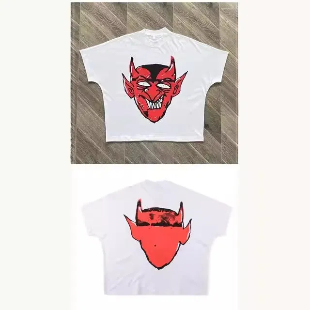 Znbbw Street Cartoon Long Printed Short-Sleeved Y2K Summer Casual Loose Couple Shirt - Image 13