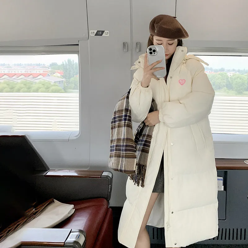 Fufu Cotton Padded Jacket Female Winter 2024 New Oversize Tide Hot Style Long Over The Knee Cotton Padded Jacket - Image 2