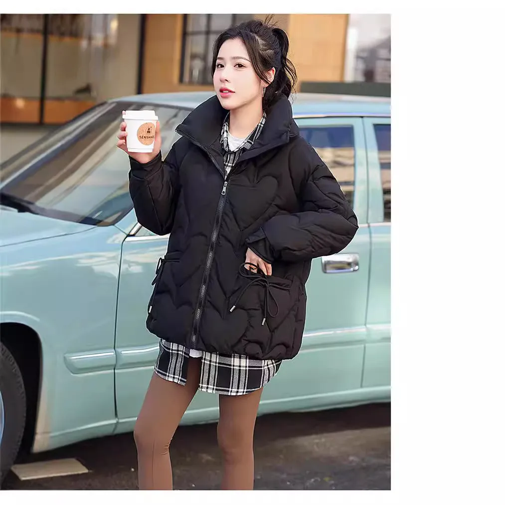 2024 New Korean Version Of The Cotton-Padded Jacket Hooded Down Cotton-Padded Jacket Students Lady Cotton-Padded Jacket Fashion Jacket Short - Image 3