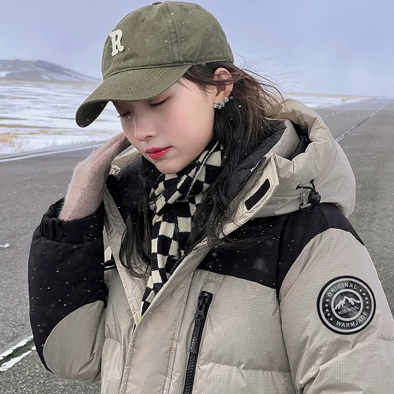 Cotton Jacket Female 2024 Winter New Medium And Long Version Of Korean Lovers Students Overalls Cotton-Padded Jacket Plus Thick Coat Tide - Image 2