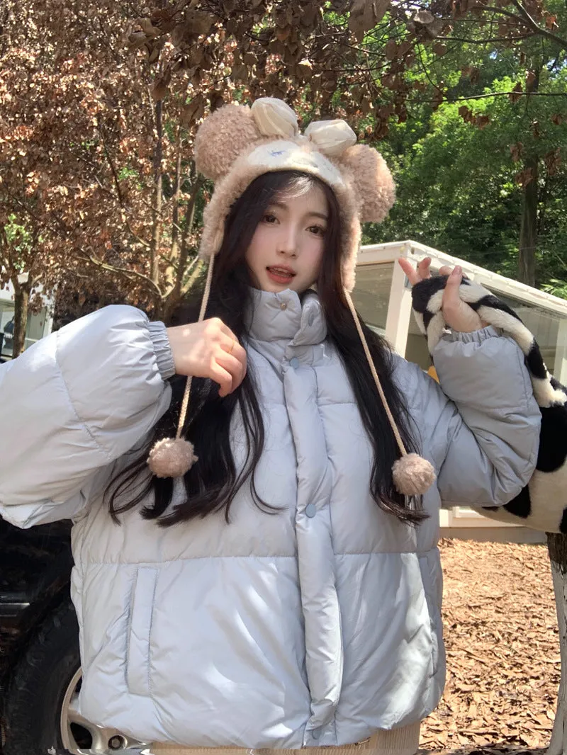 Clothes Women's Short East Gate Korean Version 2024 Winter New Loose Senior Sense Small Add Thick Bread Clothes - Image 6