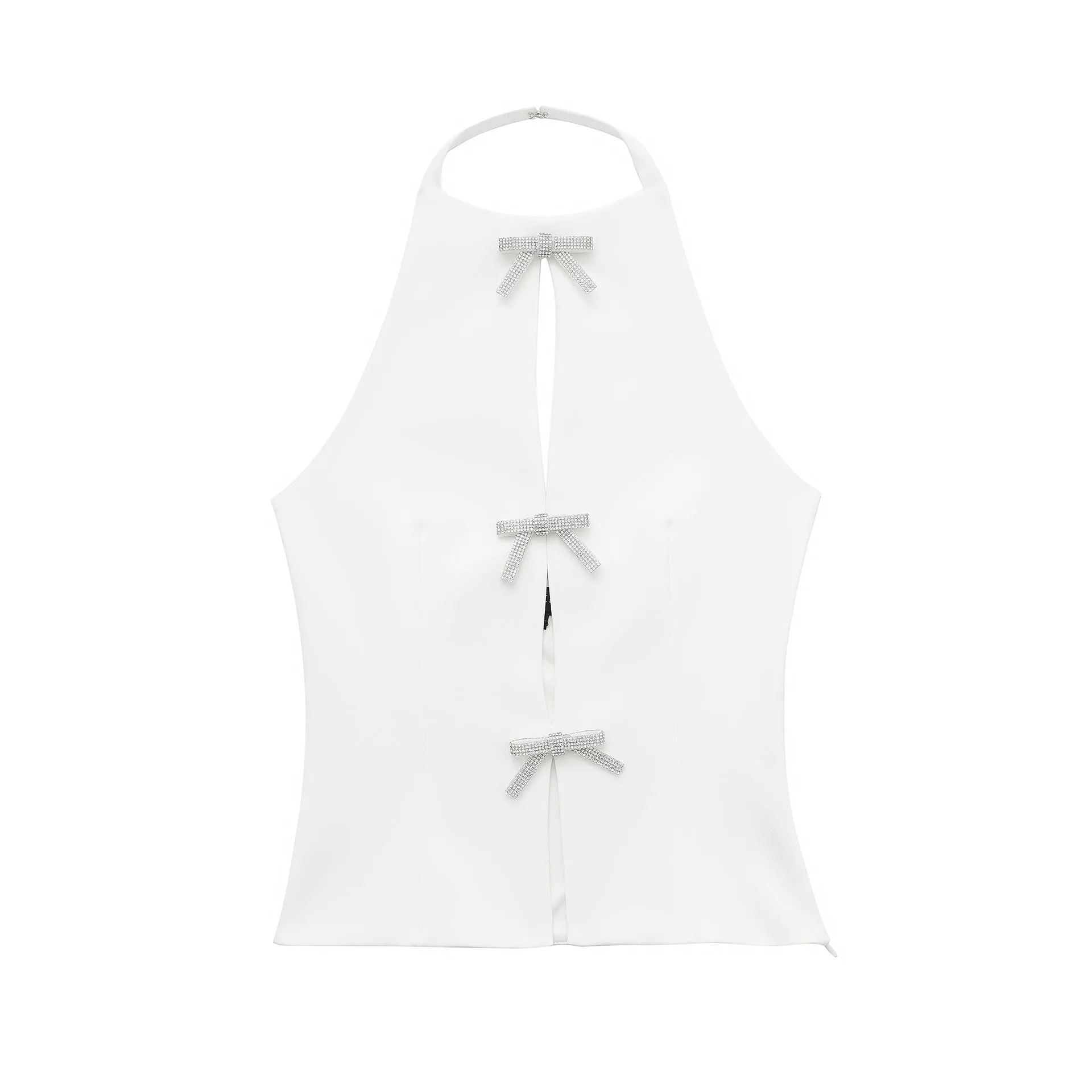 Znbbw Spring Jewelry Bow Neckline Slimming Blouse 2793777