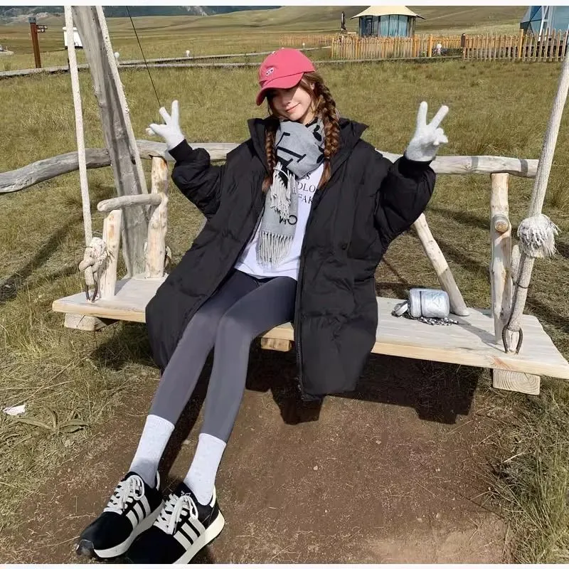 Cotton-Padded Jacket Women Winter 2024 New Thickened Korean East Gate Cotton-Padded Jacket Women In The Long Style - Image 2