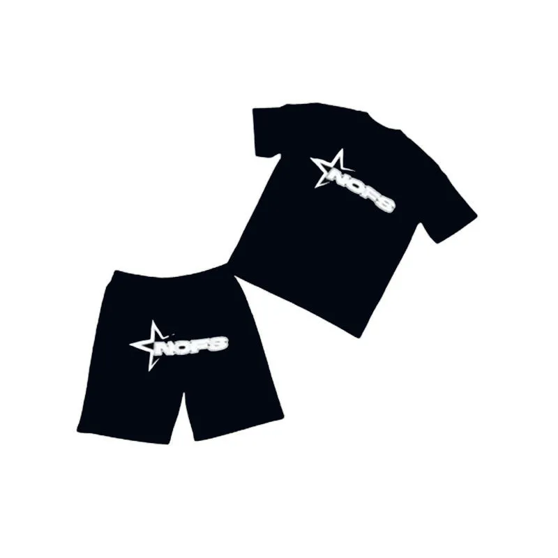 Znbbw Year's New Short-Sleeved Shirt For Men And Women's Trend Card Street Hip-Hop Punk Letter Printed T-Shirt Shorts - Image 13