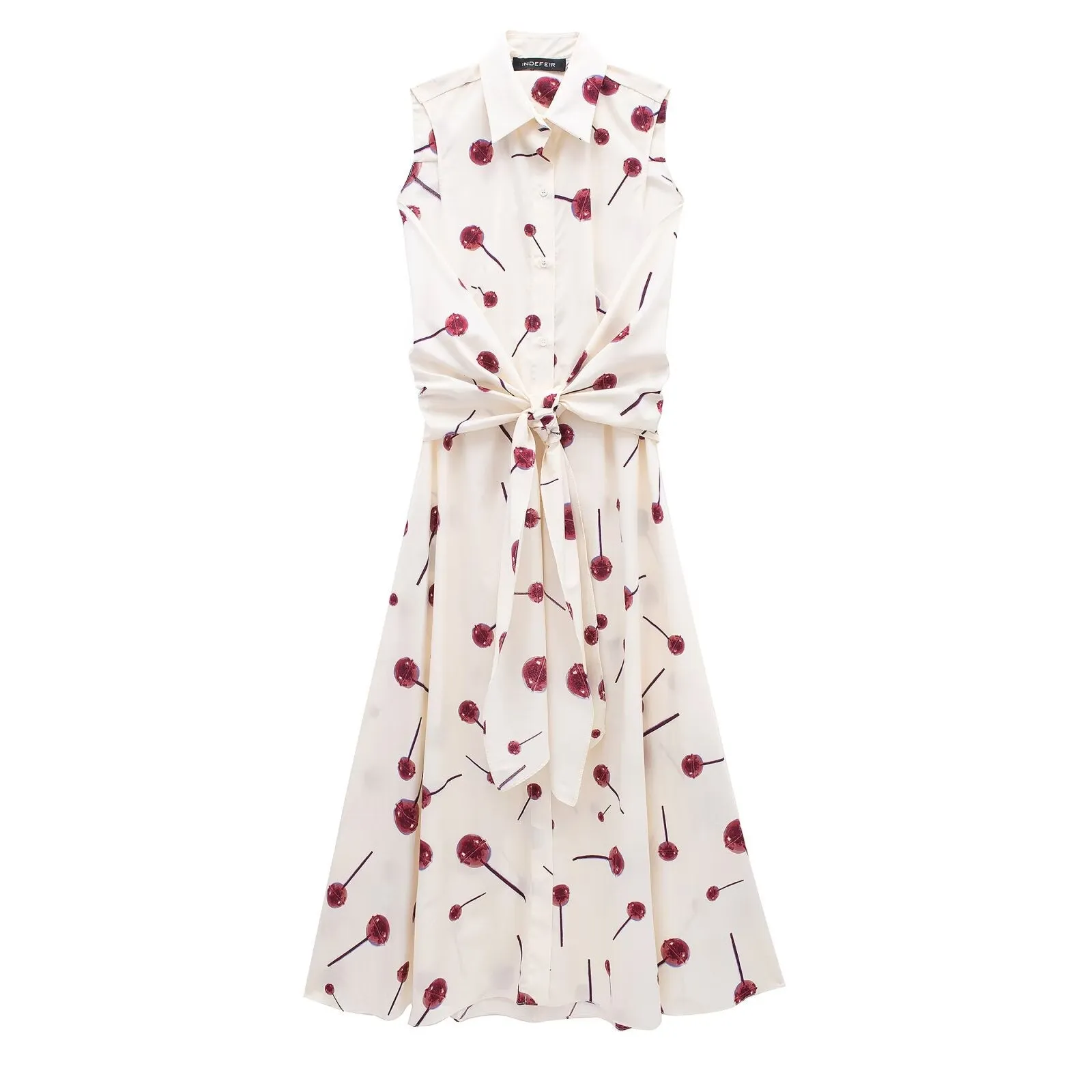 Znbbw 2024 New Street Style Printed Poplin Shirt Dress 3089144 - Image 5