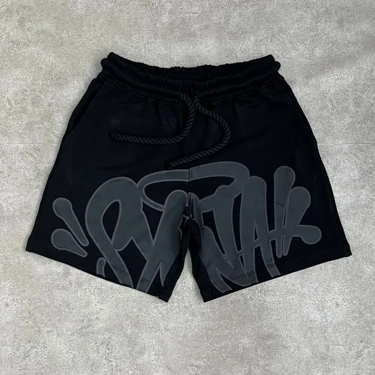 Znbbw Aesthetic High Street Hip-Hop Printed Letter Short-Sleeved T-Shirt Shorts Men's Summer Tide Brand Leisure Sports Suit - Image 7