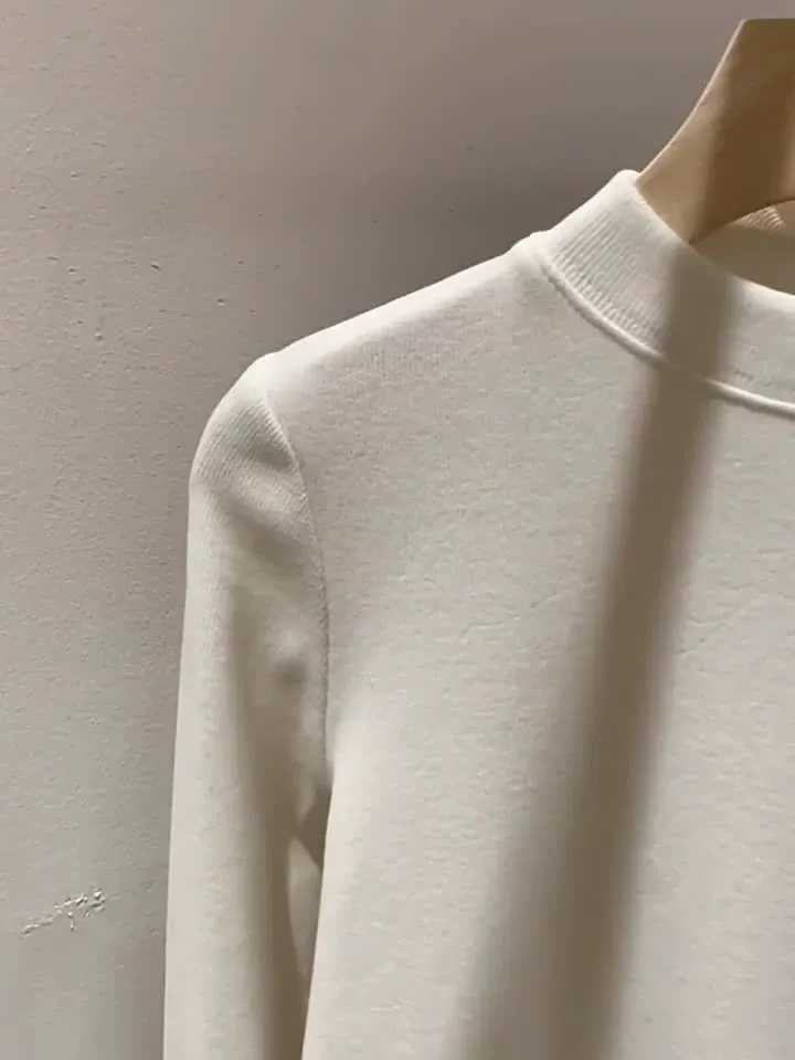 A Threaded Vertical Collar Sweater, A Skin-Friendly, Sanded, Bottomed Shirt, A New Style Of Foreign Style In Autumn And Winter, A Slim And Slim Blouse - Image 11