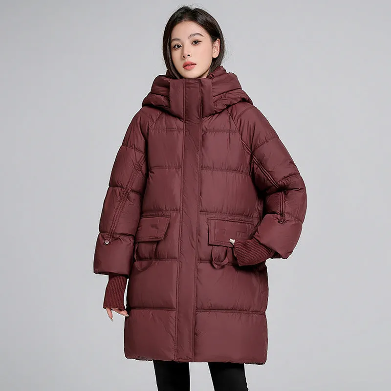 Winter Clothing New Cotton Clothing In The Long Korean Version Of The Thick Trend Fashion Show Thin Cotton-Padded Jacket Coat Female - Image 4