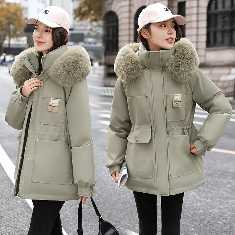 Winter New Parker Cotton Clothes Female Long Korean Version Loose Fashion Cotton-Padded Clothes Waist Show Thin Cotton-Padded Jacket Coat - Image 6