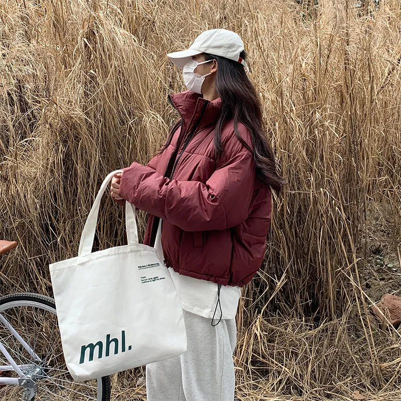 Year's Popular Hot Style Short Down Cotton Clothes Women Small 2024 Winter Korean Version Bread Clothes Cotton Coat - Image 2