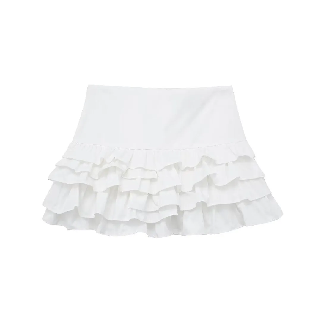 Znbbw New Spring Style Slim And Lean Lotus Leaf Edge Short Skirt 3152421