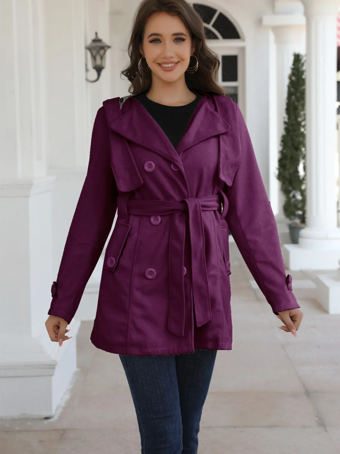 Znbbw Women's Wear 2024 Independent Station Sells New Popular Style Plaid And Hooded Tweed Jackets - Image 8