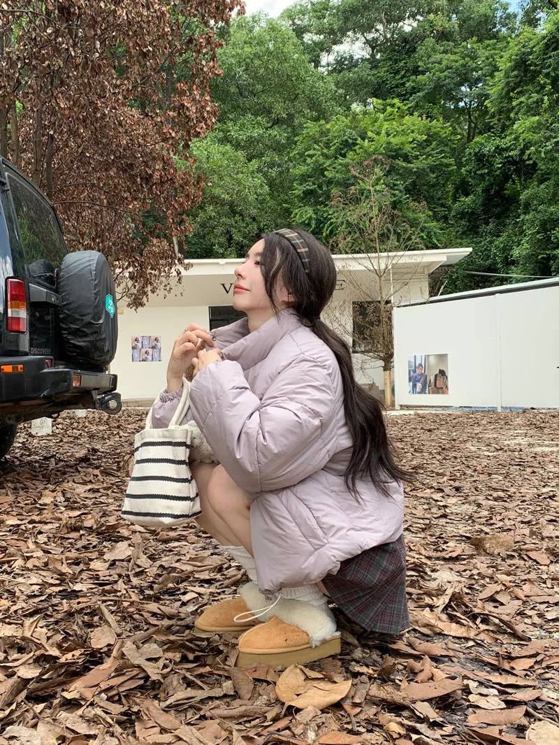 Clothes Women's Short East Gate Korean Version 2024 Winter New Loose Senior Sense Small Add Thick Bread Clothes - Image 9