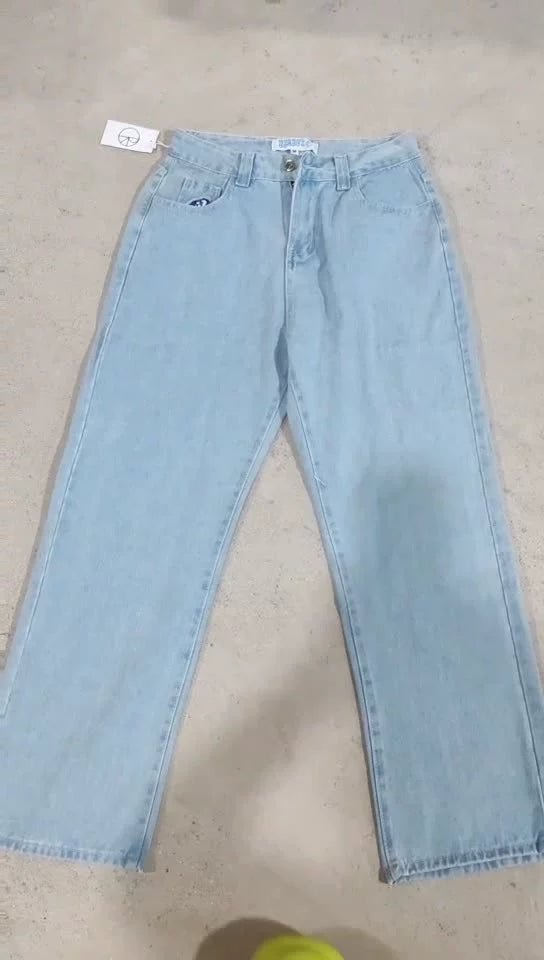 Znbbw Year's Popular Street Clothing JNCO Jeans Y2K Casual Hip-Hop Blue Baggy Jeans - Image 21